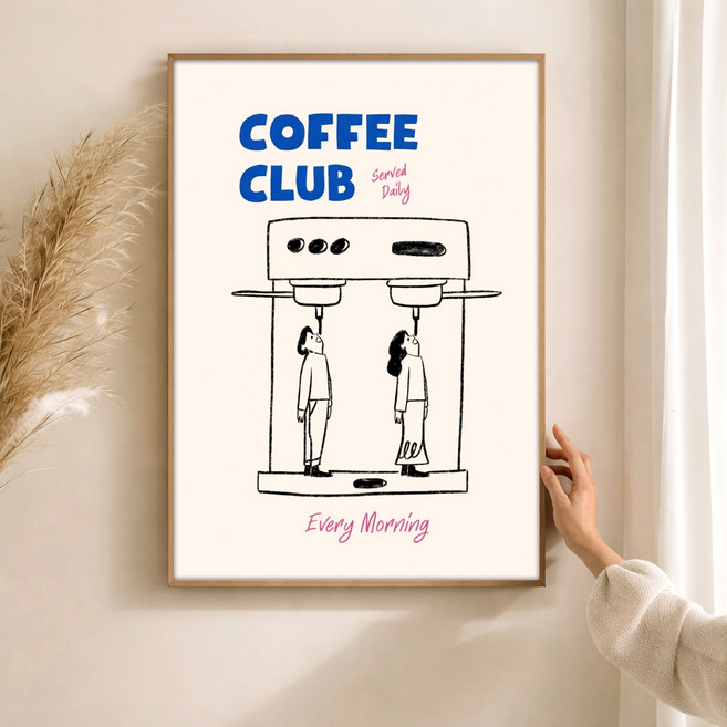 퍼니즈 홈 카페 포스터 모닝 클럽