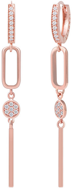 MINIART 女款 Mihelle 14K金針 垂墜式方晶鋯石耳環 JT107