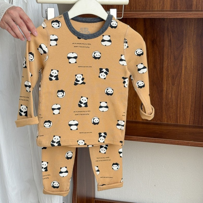 EYOUMONG 兒童寬鬆版型圖案居家服 長袖 + 長褲套裝 E5W167