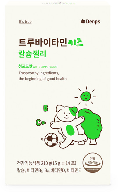 덴프스 트루바이타민 키즈 칼슘 젤리 14p, 210g, 1개