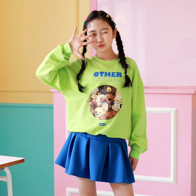 나나주니 여아용 큐티 플레이걸 맨투맨 + 스커트 세트