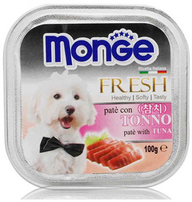 바우와우 강아지 Monge 사각 캔 100g, 96개, 참지