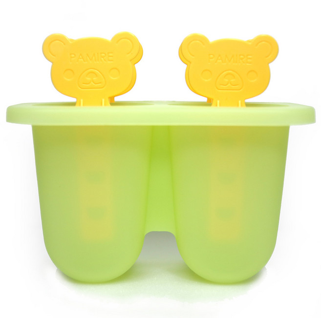 파미레 실리콘 곰돌이 아이스크림 틀 4구, 랜덤발송, 1개