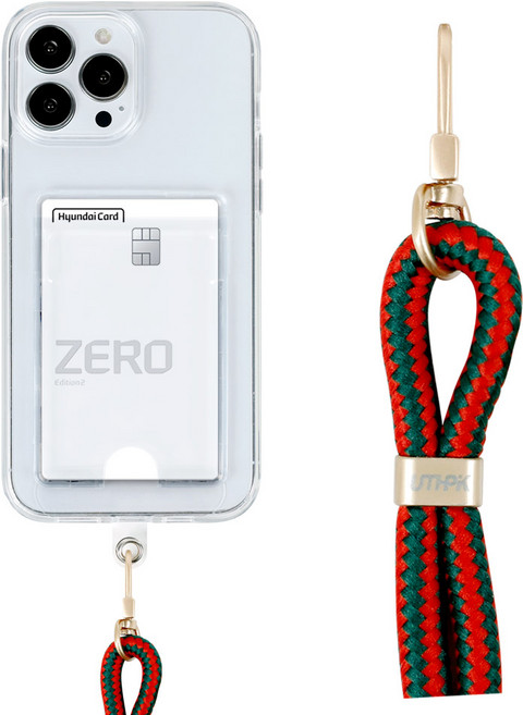 유스픽 카드 수납 젤하드 넥클리스 휴대폰 케이스