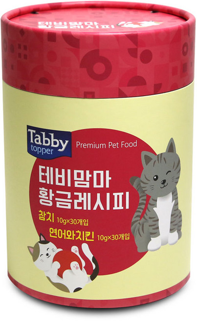 테비토퍼 맘마 황금레시피 고양이 간식 2종 x 30p 세트, 참치맛, 연어 + 치킨 혼합맛, 600g, 1세트