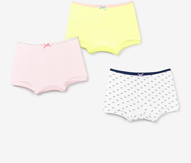 유니프랜드 여아용 쁘띠 드로즈 3종 세트