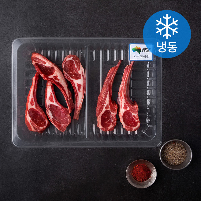 고기설계소 프렌치랙 숄더랙 반반 양갈비 스테이크 + 시즈닝 20g 세트 (냉동), 500g, 1세트