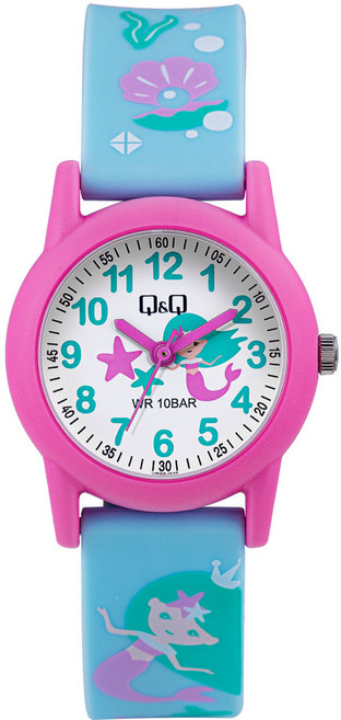 큐앤큐 아동용 아날로그 방수 교육 손목시계