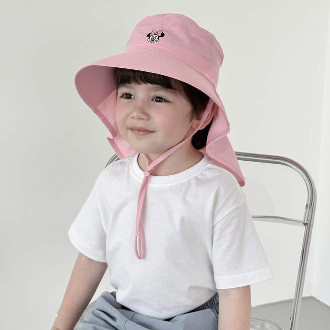 에끌 아동용 디즈니 플랩캡 자외선 차단 아쿠아 키즈 버킷햇