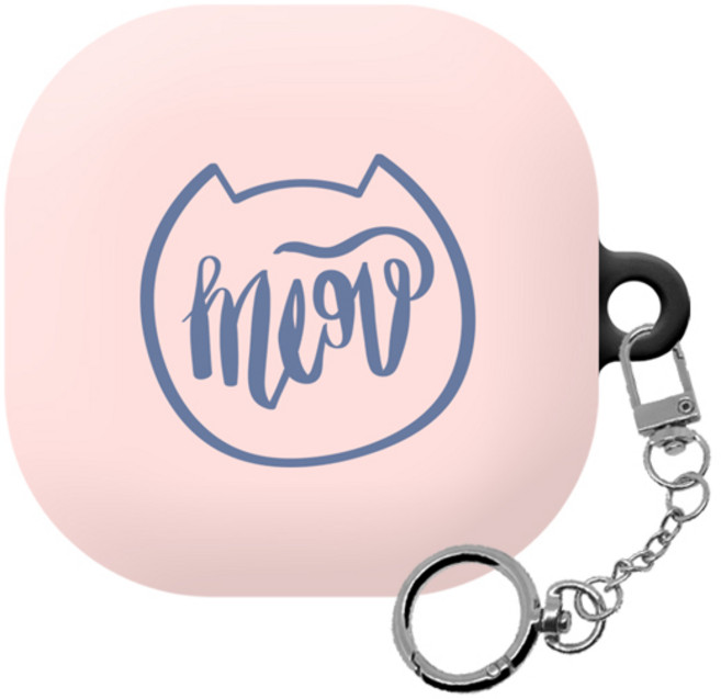 몬드몬드 러브 캣 갤럭시 버즈 프로 / 버즈 라이브 하드 케이스 + 키링, 020, 1개