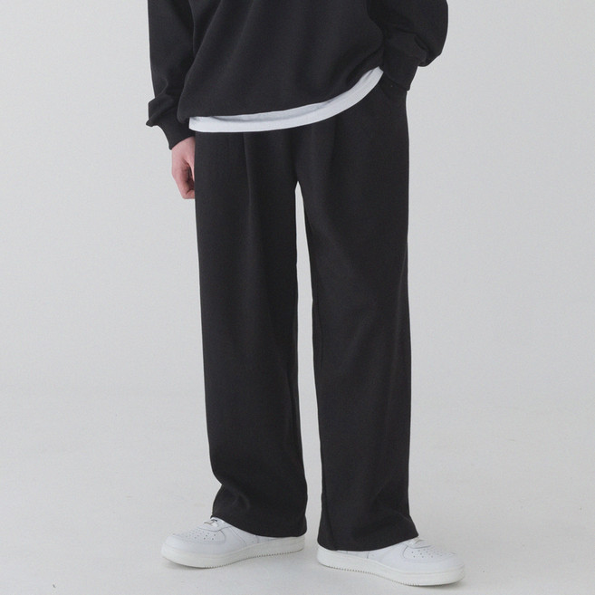 PIANER Essential 單褶寬版刷毛運動褲