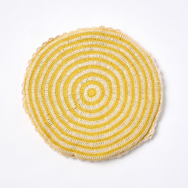 린넨앤키친 L 크로쉐 나선 패턴 방석