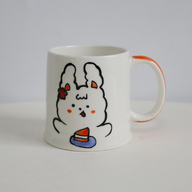 착한살림 귀여운 토끼 머그컵 325ml, 혼합색상, 1개
