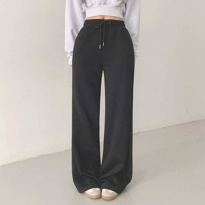 플랜데이 여성용 와이드 부츠컷핏 3기장 투르 트레이닝 팬츠 롱