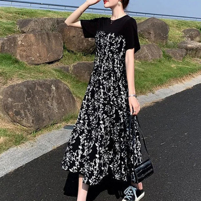 Goodif 女款赫本風連身裙 含大尺碼, 黑色