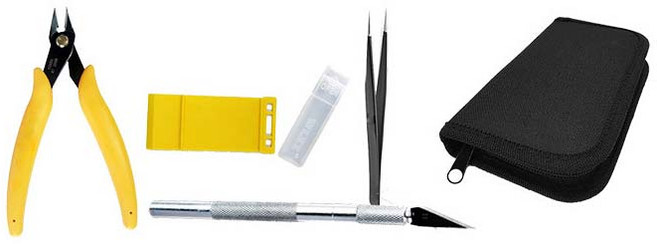 건담 프라모델 기초공구 세트 초급용 5종, 혼합색상, 1개