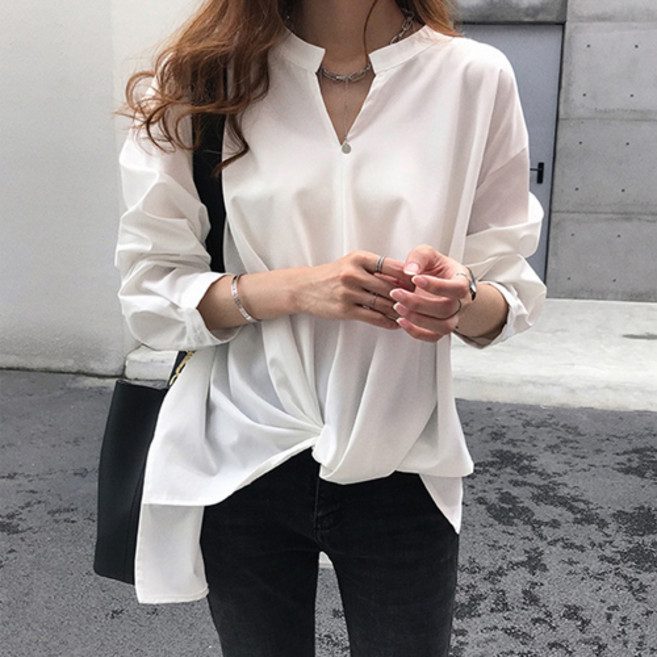 I CAN SIMPLE 女款摩登時尚日常寬鬆版襯衫
