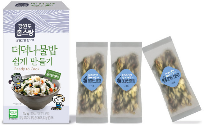 홈스랑 더덕나물밥 쉽게 만들기 3p, 45g, 1개