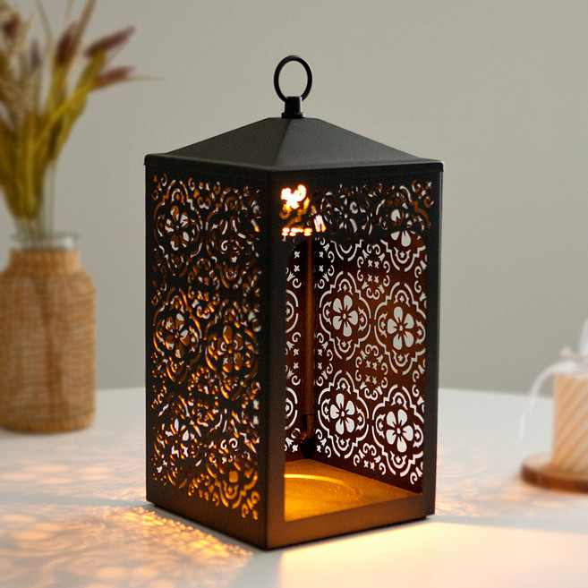 더스윗캔들워머 스크롤 타이머 캔들워머 + 전구 2p 세트, 블랙