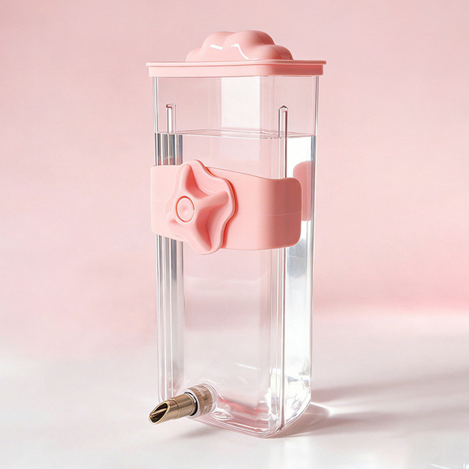 랜보어 앵무새 컬러구름 걸이형 급수기 FREE 8.1 x 5.7 x 18.2 cm, 핑크, 1개