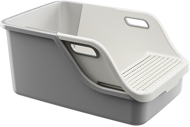 UrbanPaw 一鏟淨懶人貓砂盆, 1個, 灰色