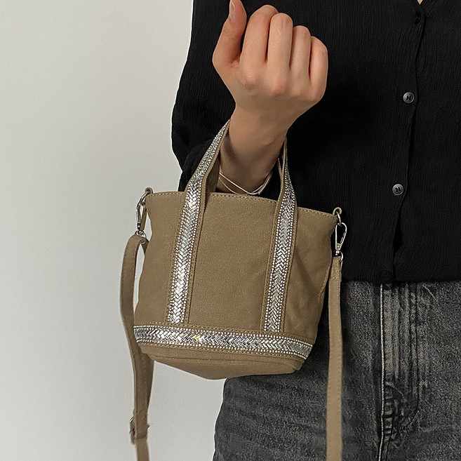 끄레앙 큐빅 스팽글 미니백 크로스백 토트백