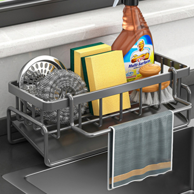 한솔템 물빠짐 수세미 거치대, 1개, 그레이