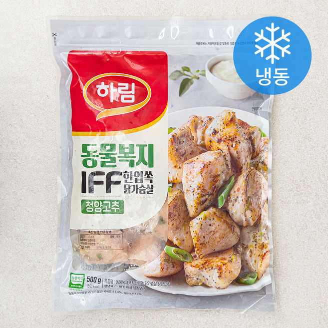 하림 동물복지 인증 IFF 한입쏙 닭가슴살 청양고추 (냉동), 500g, 1개입, 1개