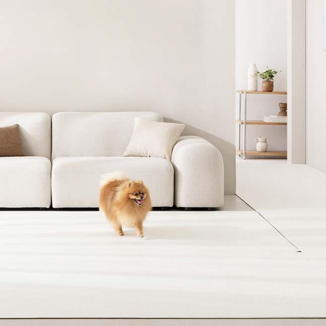 퍼핑 펫매트 러그타입, 린넨화이트, 1개