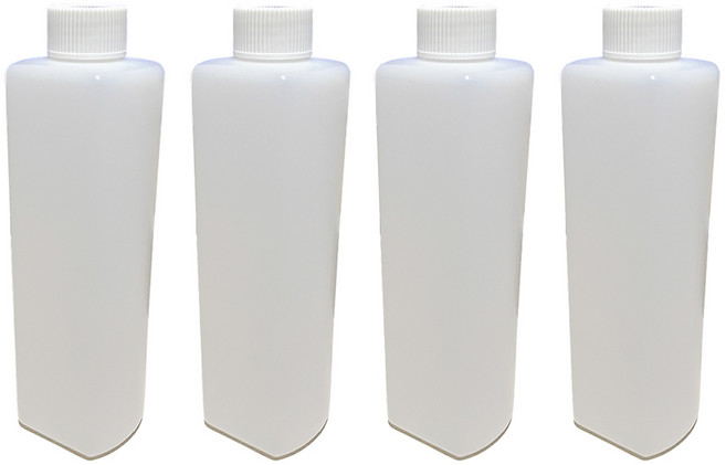芙詩雅 塑料分裝瓶 圓角方形, 500ml, 4個, 本色