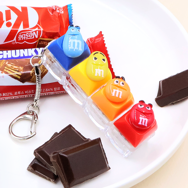 Bidangil Happy Choco Clicker 鍵盤 4鍵鍵帽 鑰匙圈
