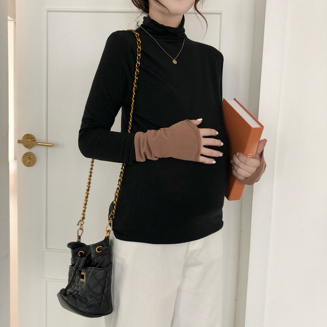 언헤브 유니크 투톤 임부 티셔츠