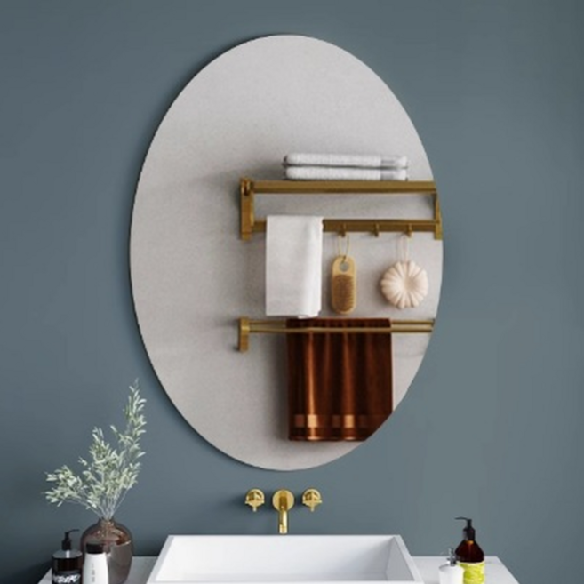 라보비아 붙이는 사각형 인테리어 드레스룸 아크릴 벽거울 타원형 20 x 30 cm