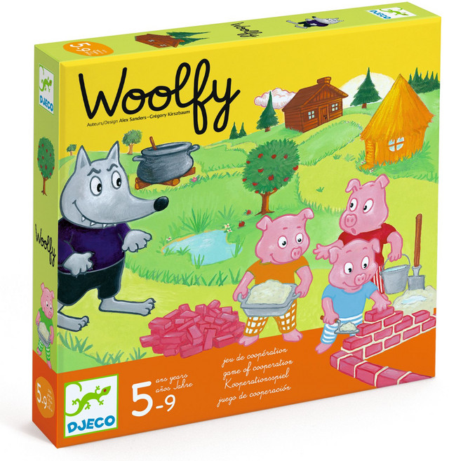 아스모디코리아 WOOLFY 아기돼지 삼형제 보드게임, 혼합색상, 1개