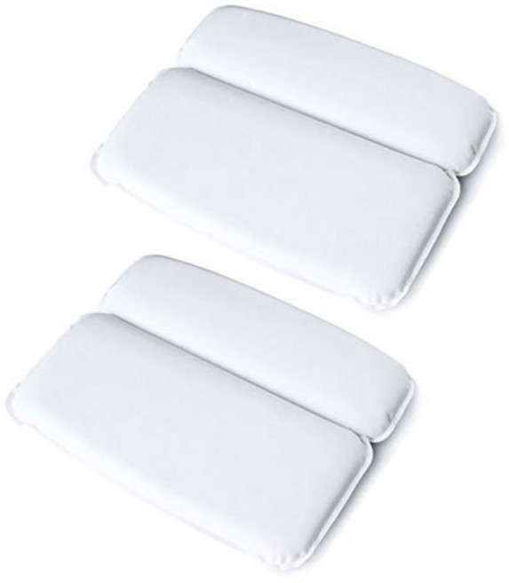 생활살림 쿠셔닝 욕조 베개, 2개, 화이트