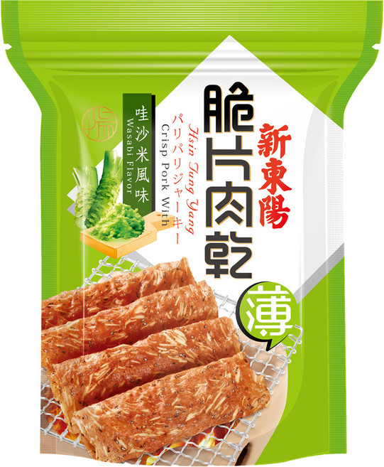 新東陽 芥末風味脆片肉乾, 75g, 1包