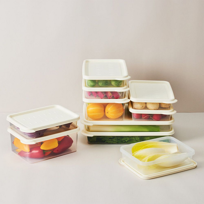 락앤락 냉장고 정리용기 10p 세트, 1세트, 1L(6p) + 1.9L(2p) + 2.5L(2p)