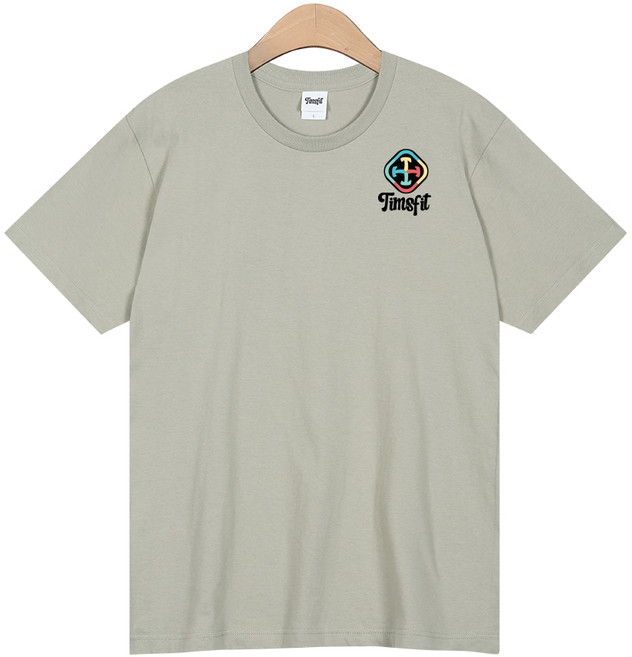 팀스핏 18수 레인보우 엠블럼 통기성 반팔 티셔츠