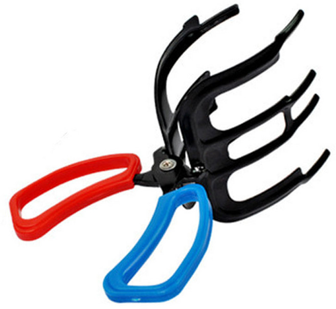 INTERMAX 3발 물고기제압 가위손 집게, 혼합색상, 1개