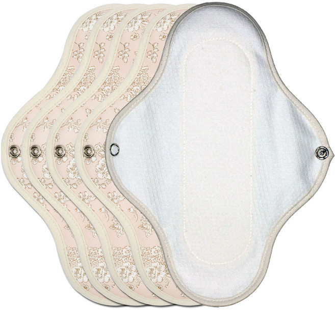 위즐리 면생리대 핑크플라워, 롱라이너방수, 1개입, 5개