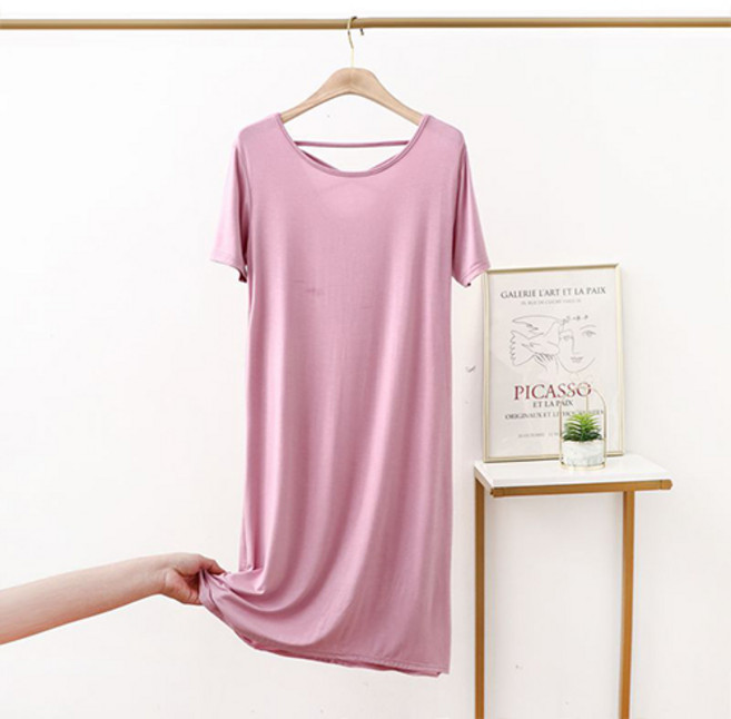 엑스자 뒤트임 반팔 롱 스커트 임산부 원피스