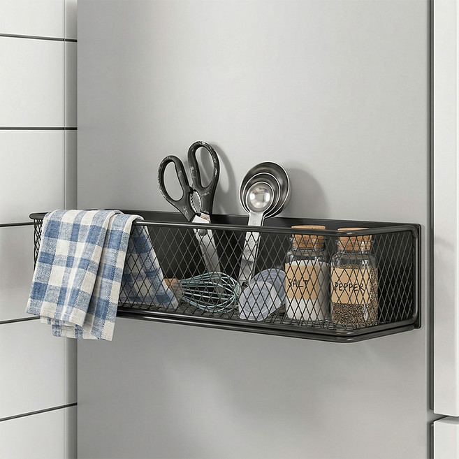 다퍼남 냉장고 자석 다용도 선반 높은가드, 블랙, 1개