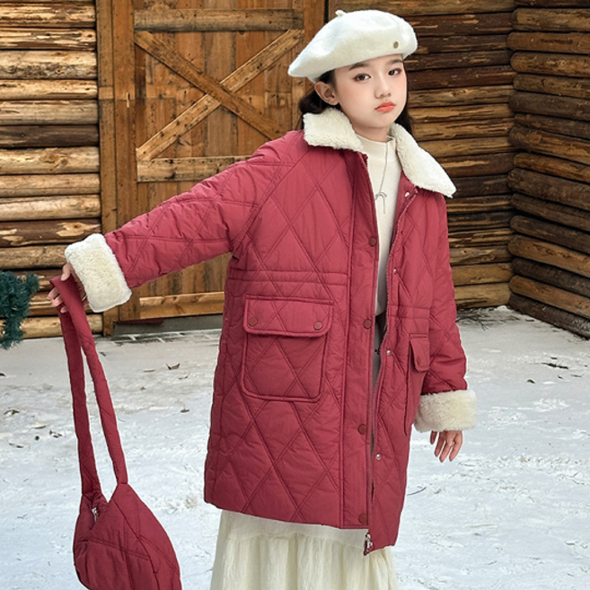 오렌지다몸 여아용 카라소매부들미들 허리끈 점퍼