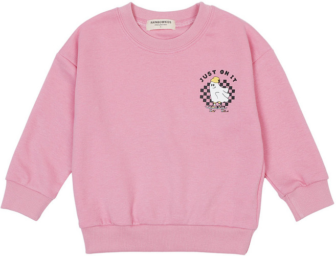 레인보우키즈 아동용 체크팬텀 맨투맨