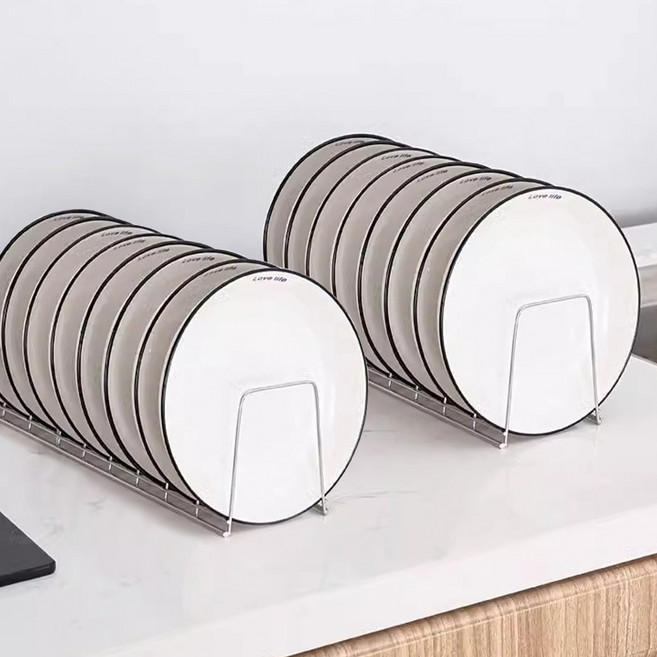 존글로벌 접시 꽂이 정리대, 실버, 2개