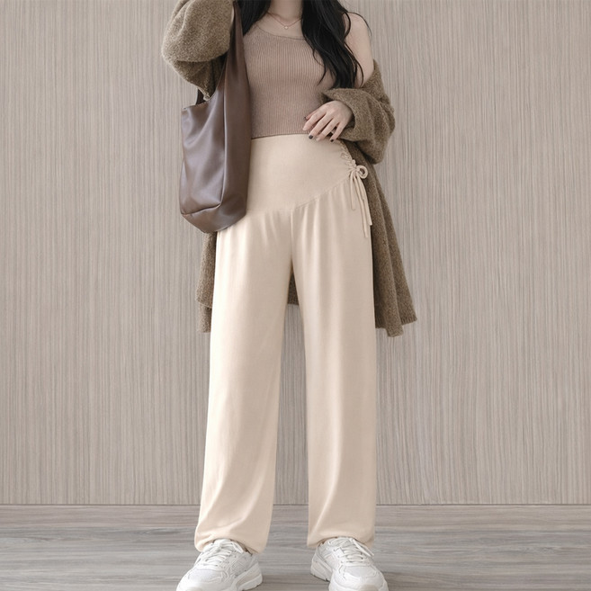 데이소이 사이드 리본 찰랑찰랑 임부용 긴바지