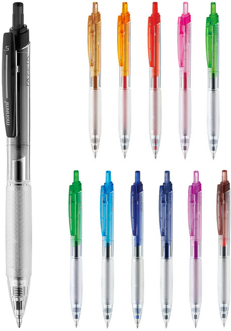 모나미 FX ZETA 볼펜 0.5mm 12종 세트, 혼합색상, 1세트