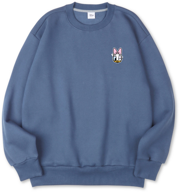 벤힛 디즈니 데이지덕 자수 특양면 오버핏 맨투맨 빅사이즈 DNMKOM1305F