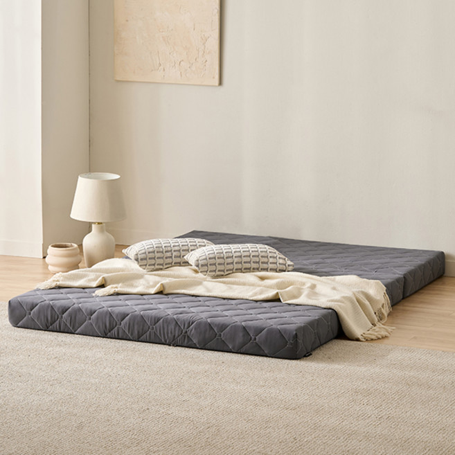 삼익가구 번느 접이식 토퍼 매트리스, 다크그레이, 13cm