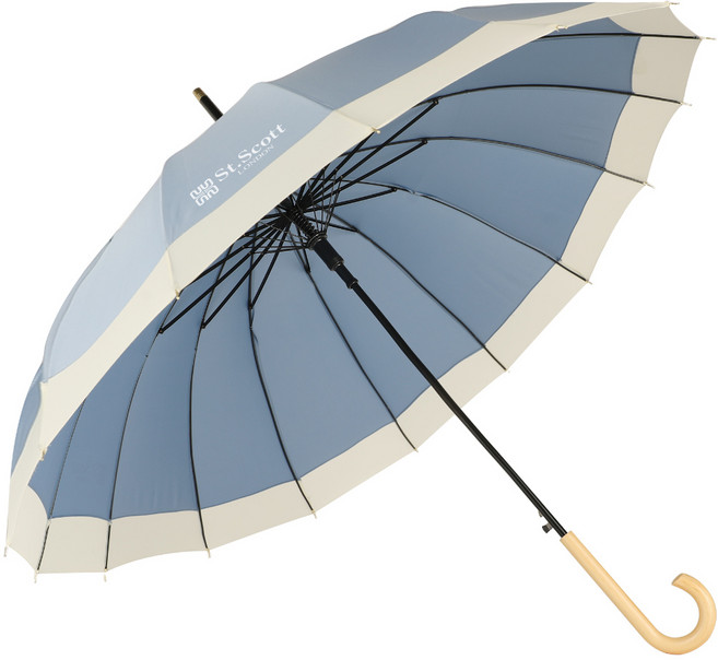 세인트스코트 헤이즈 16K 투톤 파스텔 우드 장우산